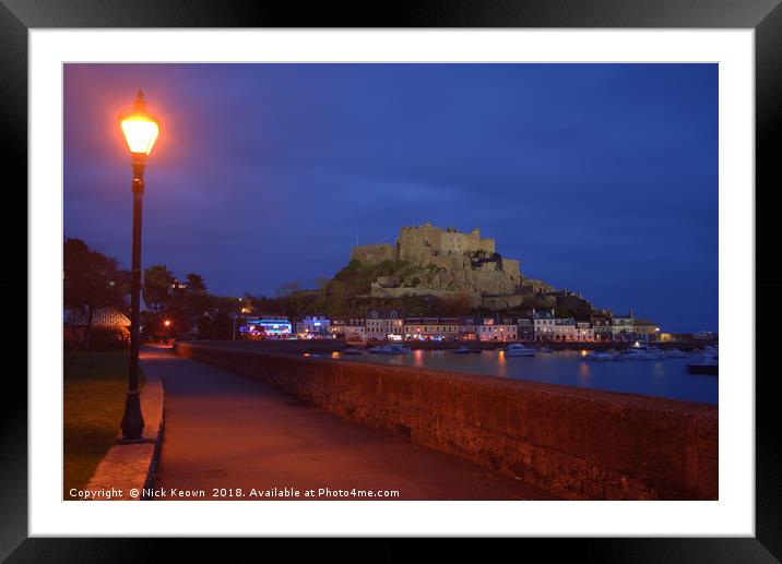 Mt Orgueil Castle Jersey Framed Mounted Print by Nick Keown