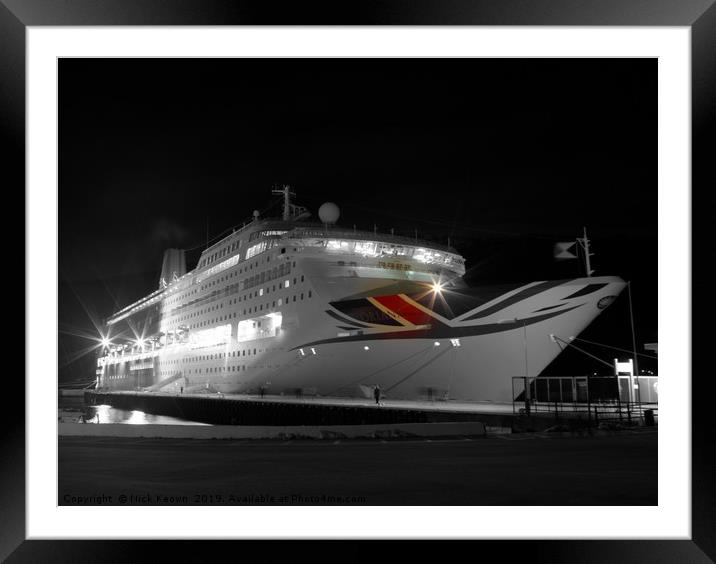 P&O Cruise Ship Oriana  Framed Mounted Print by Nick Keown