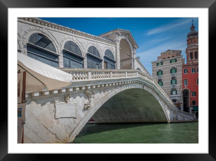 Rialto Bridge Venice Framed Mounted Print by Tony Swain