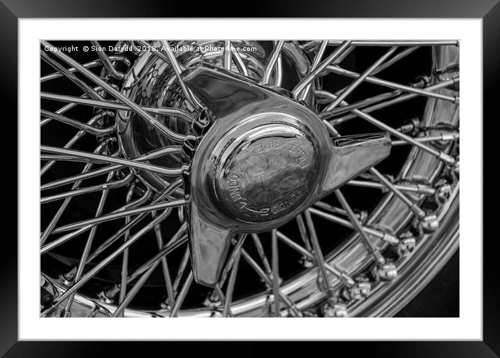 Wire Wheel Framed Mounted Print by Sion Dafydd