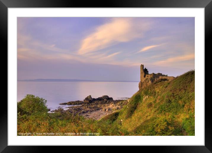 The Majestic Ruins of Dunure Castle Framed Mounted Print by Ross McNeillie