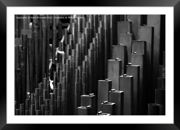 Pipe Organ Pipes Framed Mounted Print by Ross McNeillie