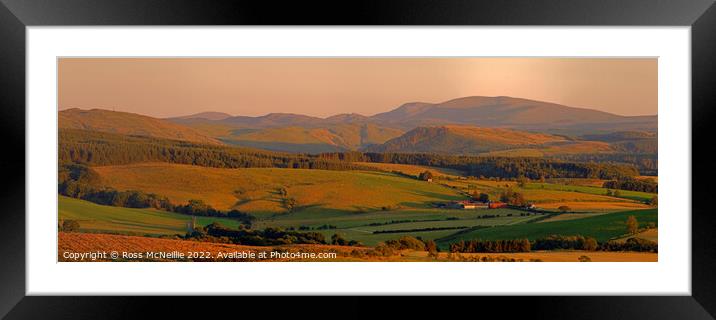Majestic Southern Uplands Sunset Framed Mounted Print by Ross McNeillie