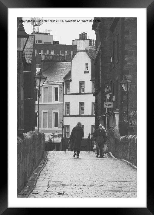 Along the Auld Brig of Ayr Framed Mounted Print by Ross McNeillie
