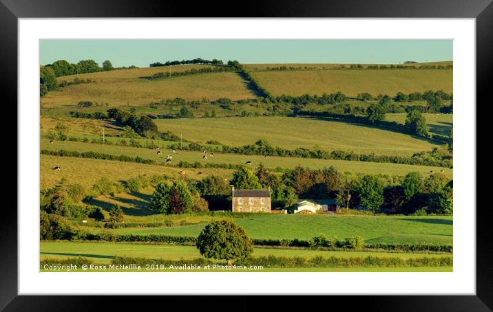 Serene Countryside Overlooking Tunnoch Park Framed Mounted Print by Ross McNeillie