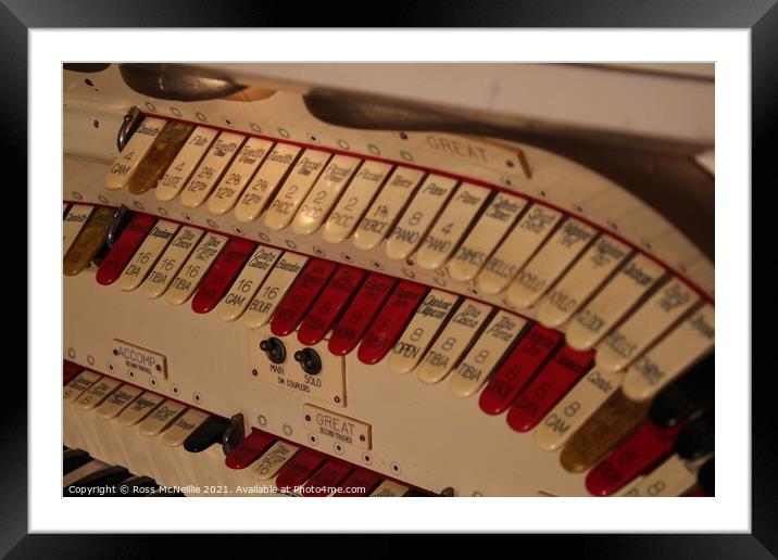 Blackpool Opera House Wurlitzer Stops Framed Mounted Print by Ross McNeillie