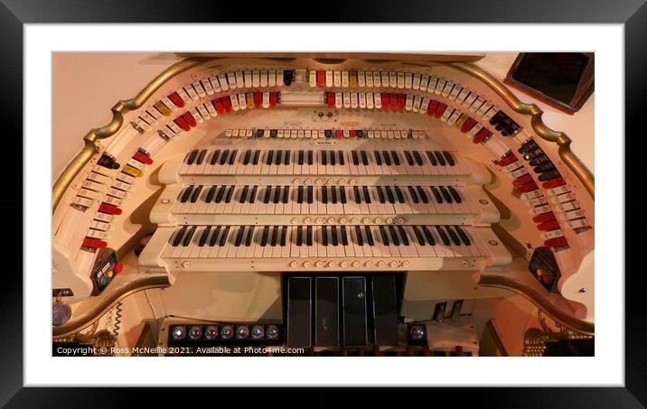 Blackpool Tower Ballroom Wurlitzer Framed Mounted Print by Ross McNeillie