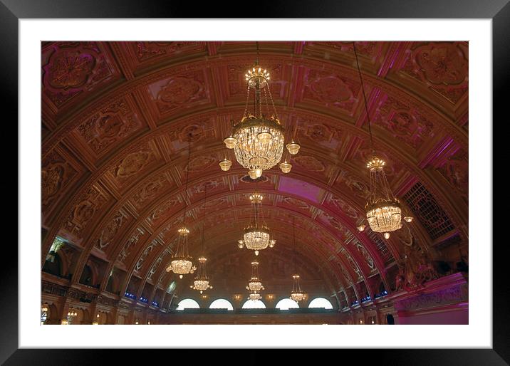 The Empress Ballroom Blackpool - Ceiling Framed Mounted Print by Ross McNeillie