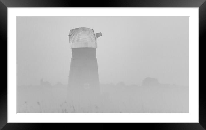 Windmill in the mist Framed Mounted Print by Dorringtons Adventures