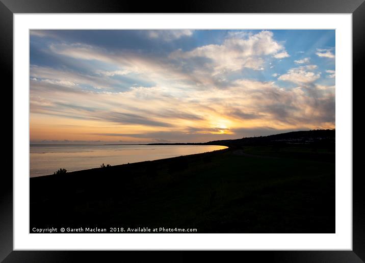 Sunset Over Burry Port Framed Mounted Print by Gareth Maclean