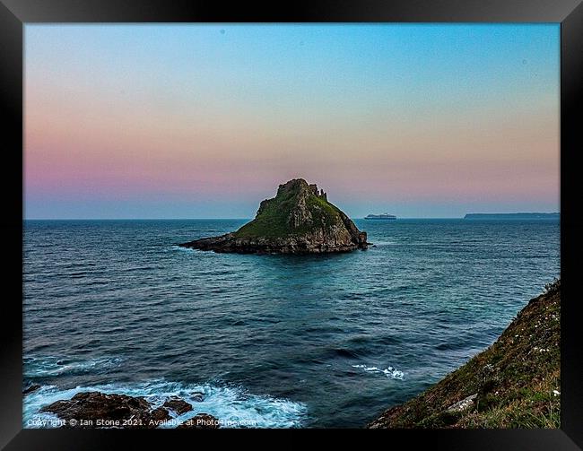 Majestic Sunset Over Thatcher Rock Framed Print by Ian Stone