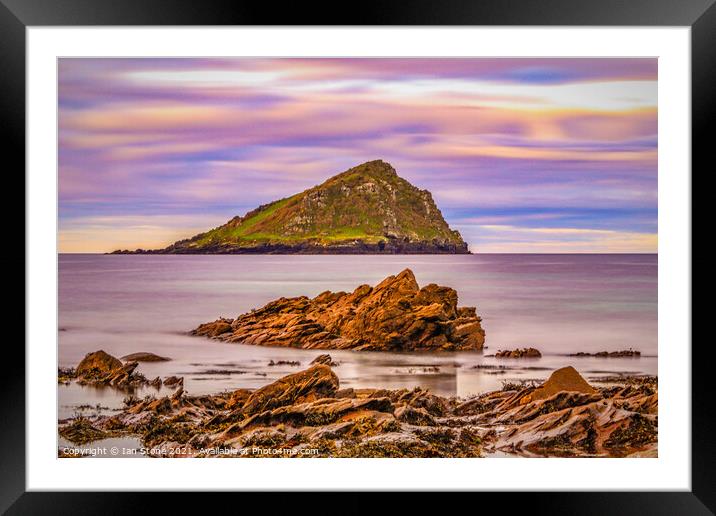 The Great Mewstone rock  Framed Mounted Print by Ian Stone