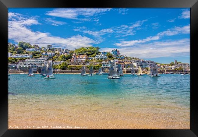 Sailing in Salcombe  Framed Print by Ian Stone