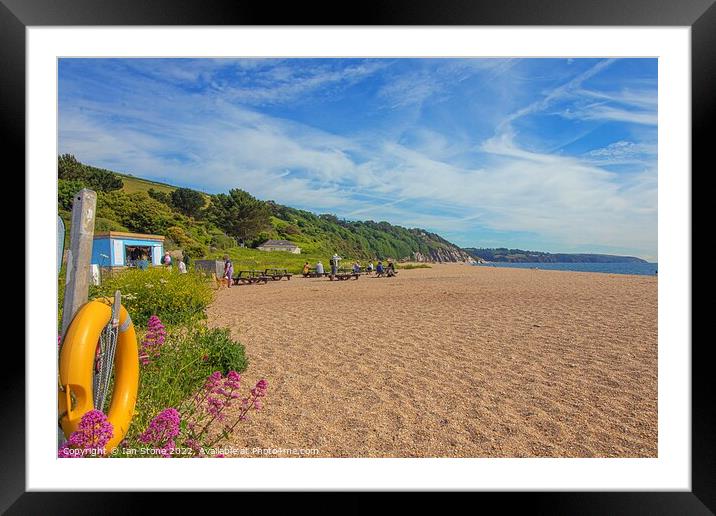Slapton sands coffee time ! Framed Mounted Print by Ian Stone