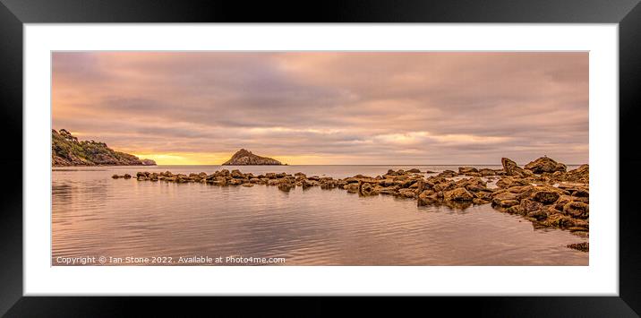 Thatcher Rock Panorama   Framed Mounted Print by Ian Stone