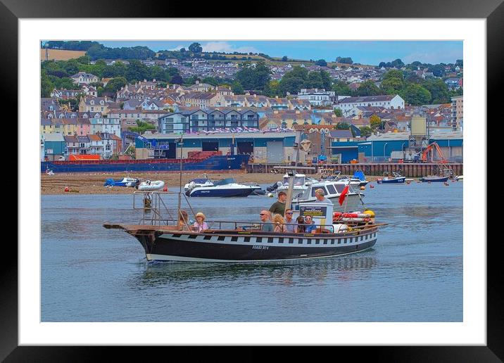 Ferry across the Teign  Framed Mounted Print by Ian Stone