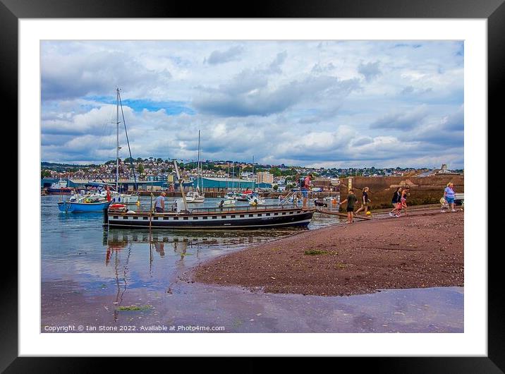 Ferry boat at Teignmouth  Framed Mounted Print by Ian Stone