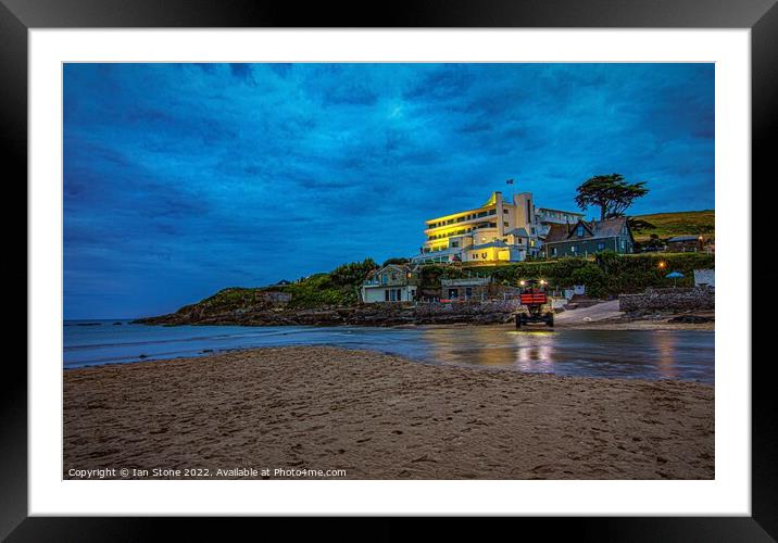 Burgh Island at night  Framed Mounted Print by Ian Stone