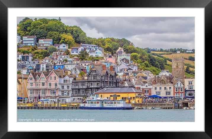 Serenity at Dartmouth Harbour Framed Mounted Print by Ian Stone