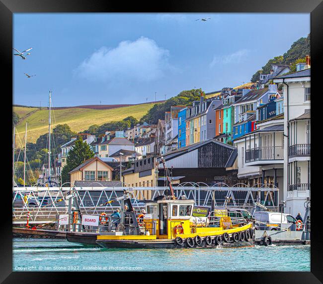 Dartmouth to Kingswear Ferry  Framed Print by Ian Stone