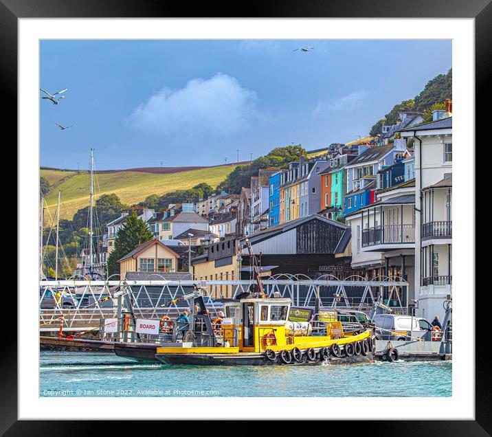 Dartmouth to Kingswear Ferry  Framed Mounted Print by Ian Stone