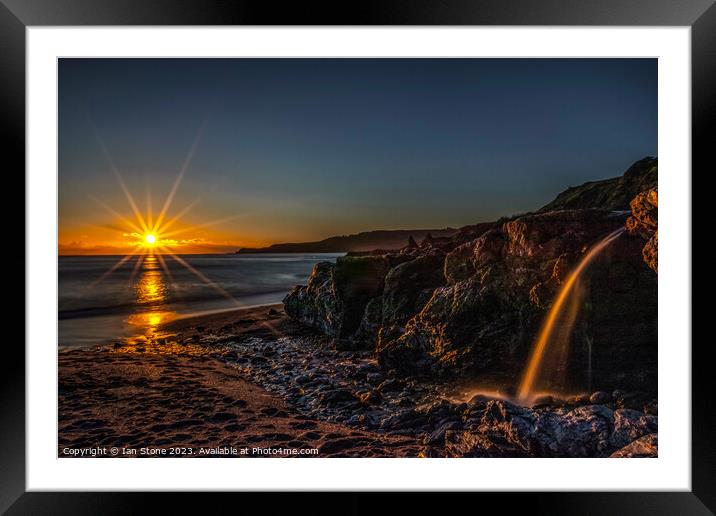 Sunset at Mattiscombe Sands Framed Mounted Print by Ian Stone