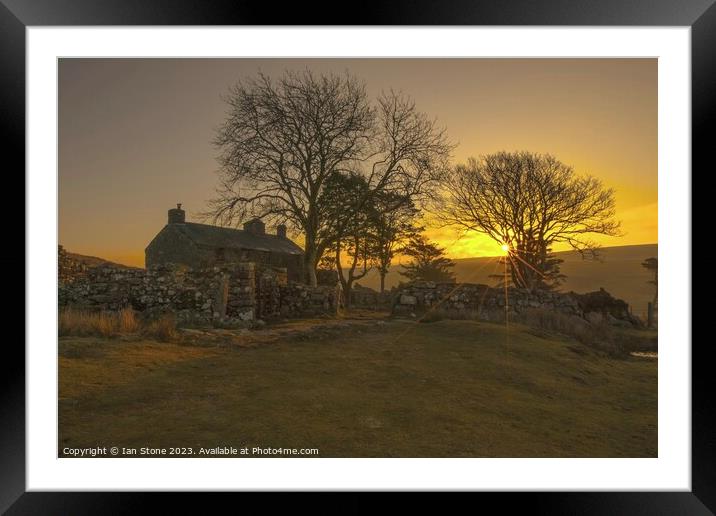Majestic Sunrise over Dartmoor Framed Mounted Print by Ian Stone