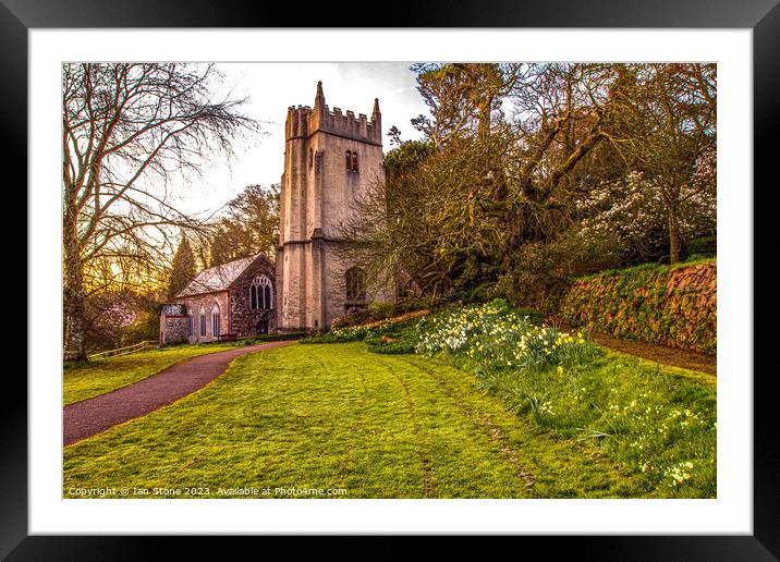 Springtime at Cockington Church  Framed Mounted Print by Ian Stone