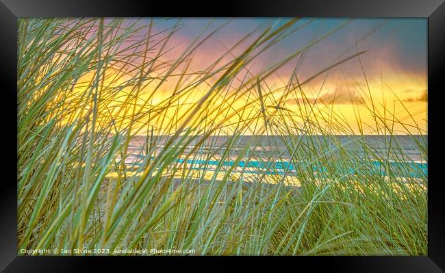 Through the sand dunes  Framed Print by Ian Stone