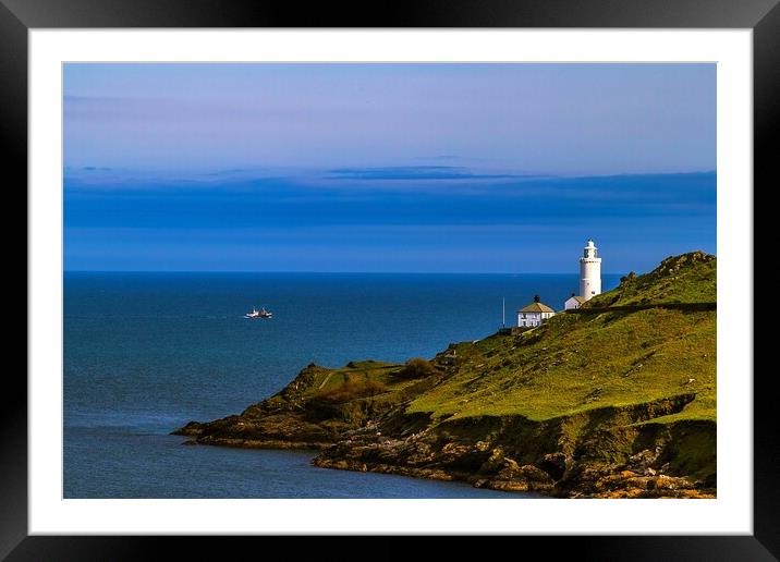 Start Point Lighthouse, Devon. Framed Mounted Print by Ian Stone