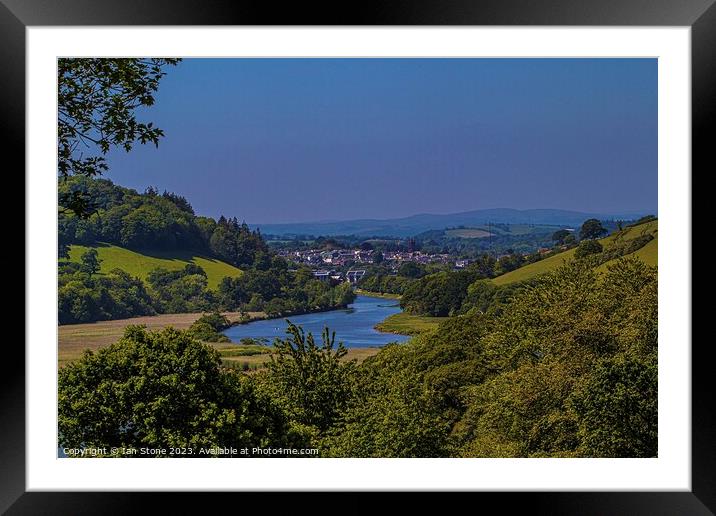 The River Dart and Totnes Framed Mounted Print by Ian Stone