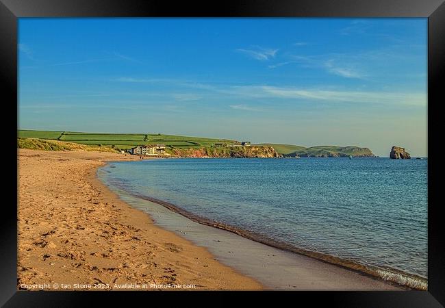 Thurlestone and South Milton Sands. Framed Print by Ian Stone