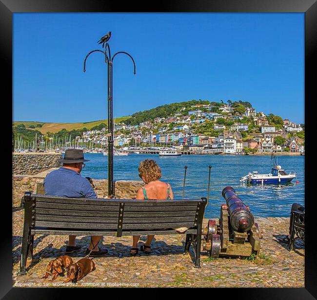 A view of Kingswear from Dartmouth. Framed Print by Ian Stone