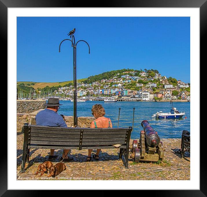 A view of Kingswear from Dartmouth. Framed Mounted Print by Ian Stone