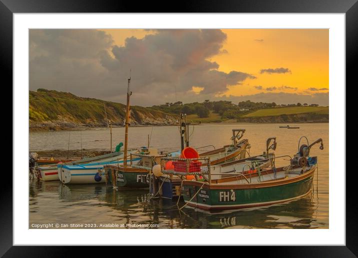 Cornish Fishing Boats  Framed Mounted Print by Ian Stone