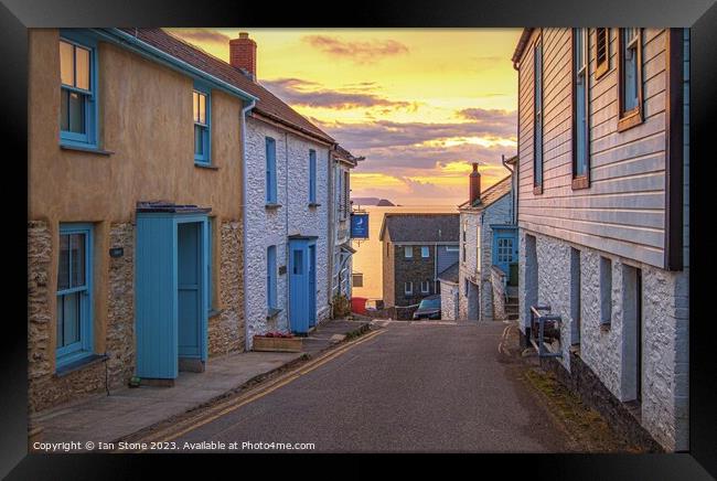 Portscatho Sunrise  Framed Print by Ian Stone