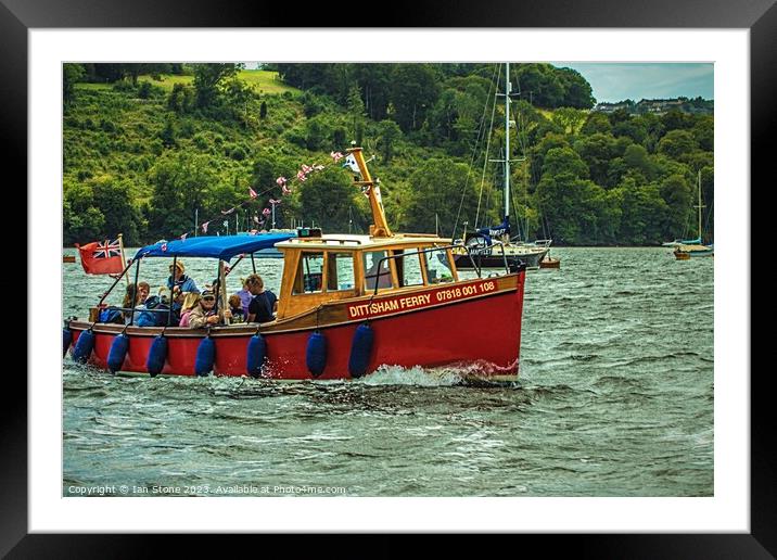 River Dart Ferry boat  Framed Mounted Print by Ian Stone