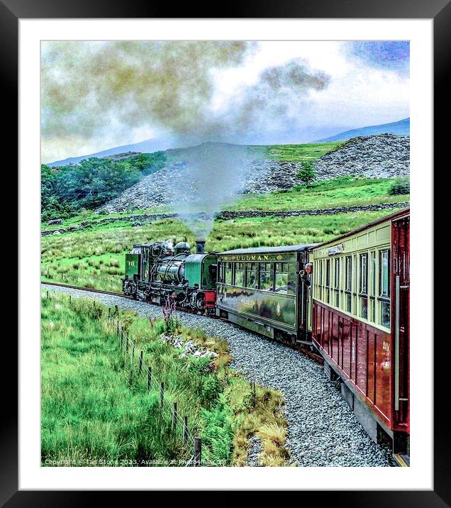 North Wales Steam train Framed Mounted Print by Ian Stone
