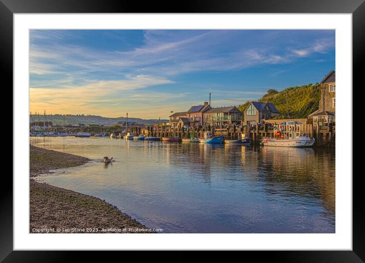 Seaton Harbour, Devon  Framed Mounted Print by Ian Stone