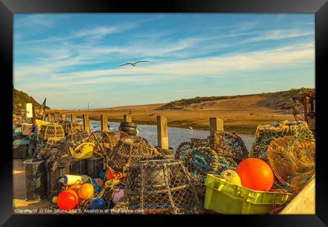 Seaton Harbour  Framed Print by Ian Stone