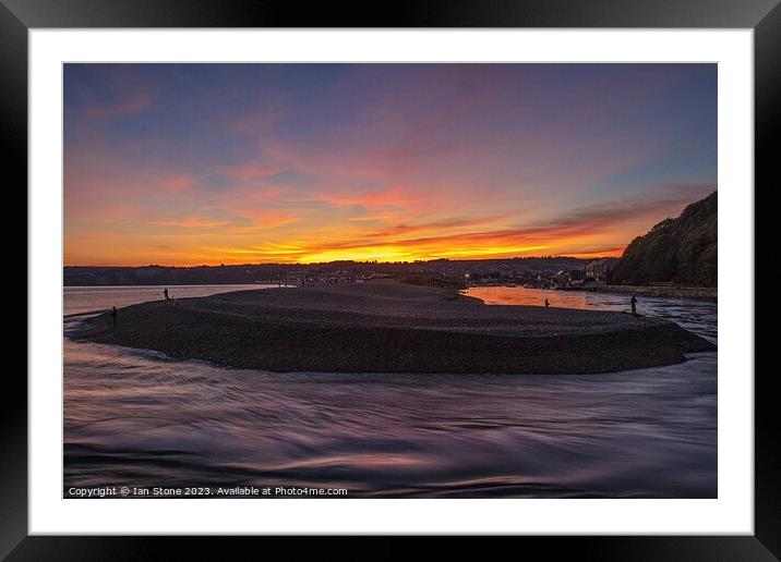 Dramatic sunset over Seaton Beach  Framed Mounted Print by Ian Stone