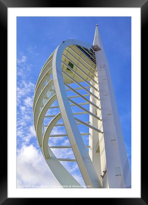 Spinnaker Tower Abstract  Framed Mounted Print by Ian Stone