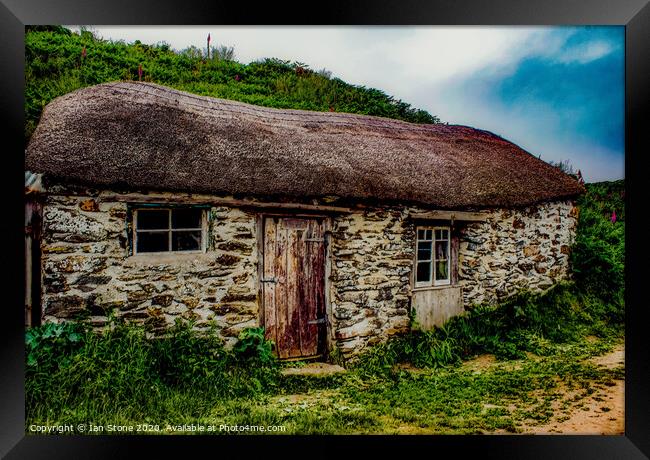 Old Fisherman’s cottage ,Prussia Cove  Framed Print by Ian Stone