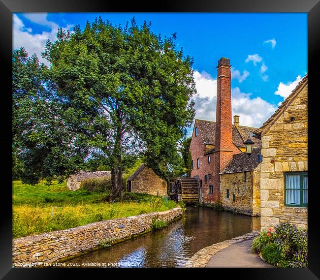 Rustic Charm of Cotswolds River Mill Framed Print by Ian Stone
