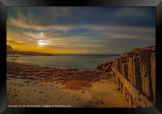 Majestic Sunrise over Sandy Cove Framed Print by Ian Stone