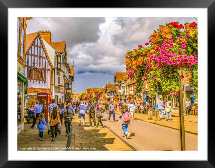 Street life in Stratford Upon Avon  Framed Mounted Print by Ian Stone