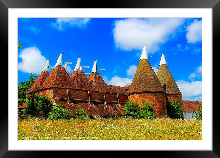 Oast  house Framed Mounted Print by Ian Stone