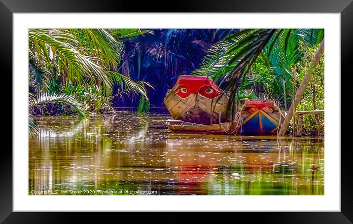 Serene Vietnam River Oasis Framed Mounted Print by Ian Stone
