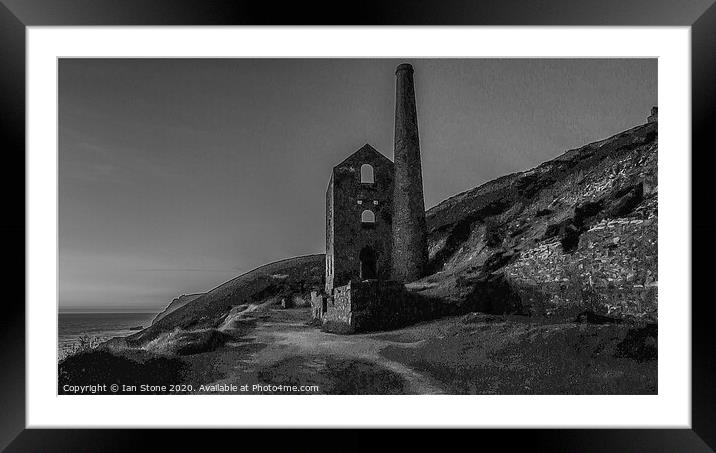 Pump house in Cornwall  Framed Mounted Print by Ian Stone