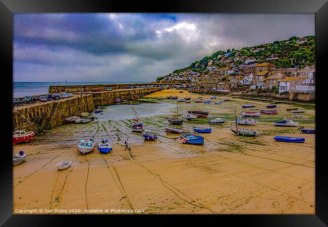 Mousehole in Cornwall  Framed Print by Ian Stone